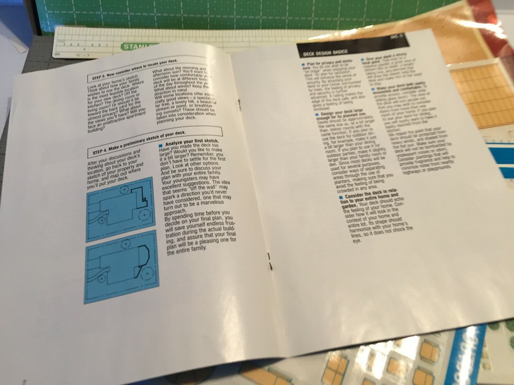 Stanley Project Planners Deck Designer reusable pre-scaled peel and stick