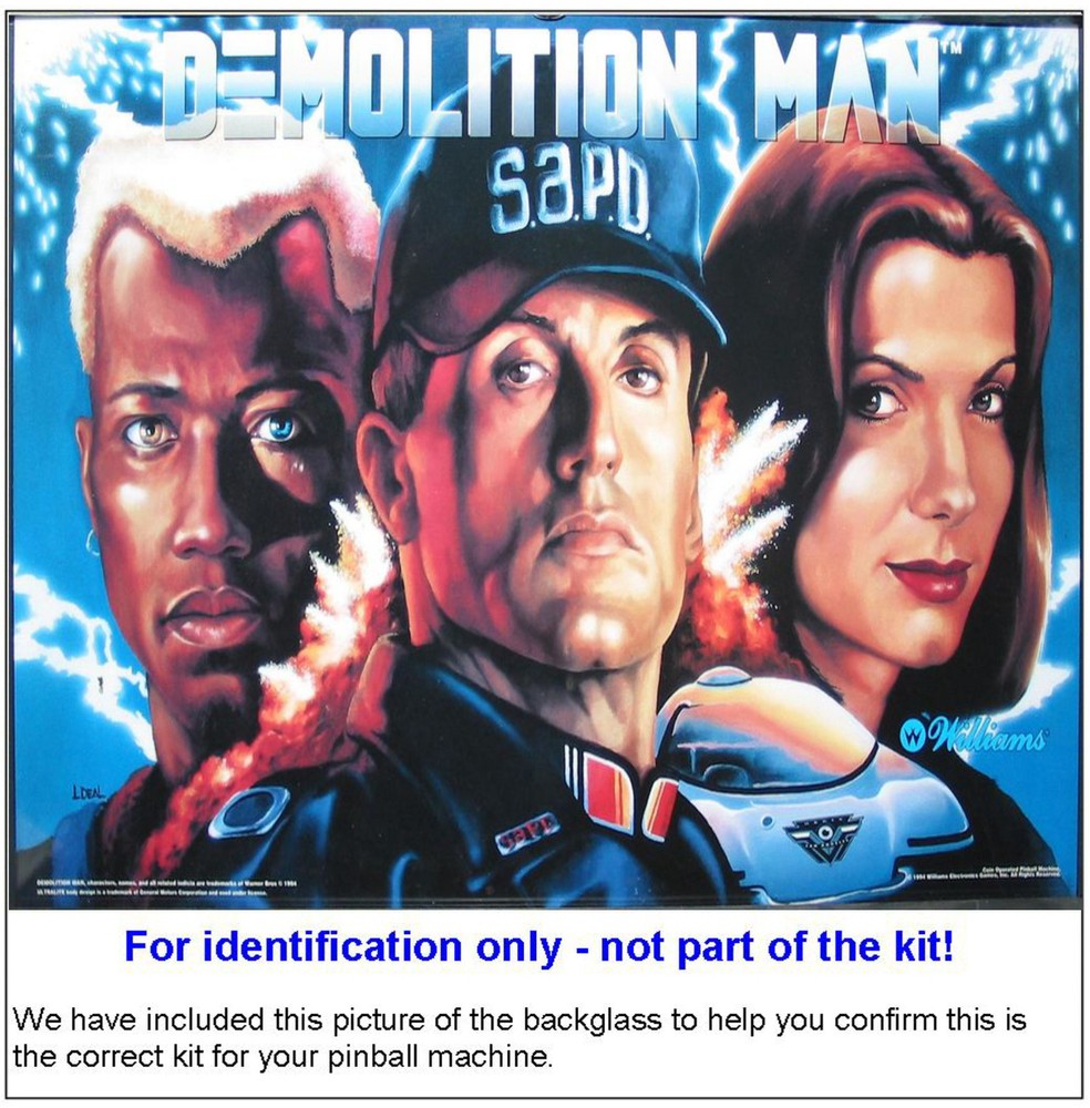1994 Williams Demolition Man Pinball Rubber Ring Kit