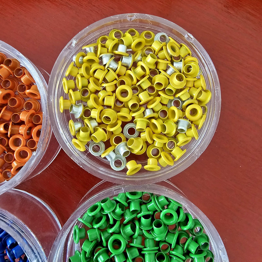 Approximately 500 Scrapbooking Journaling Tiny Eyelets With Organizer Craft Lot
