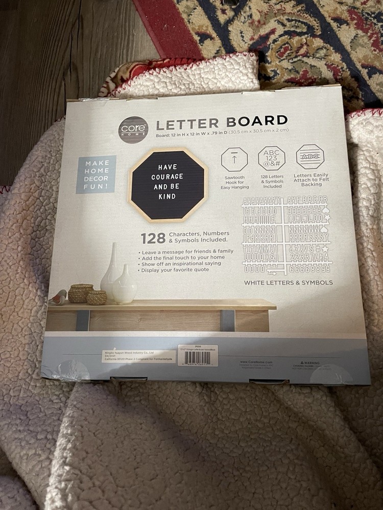 Core Letter Board 128 Pc New