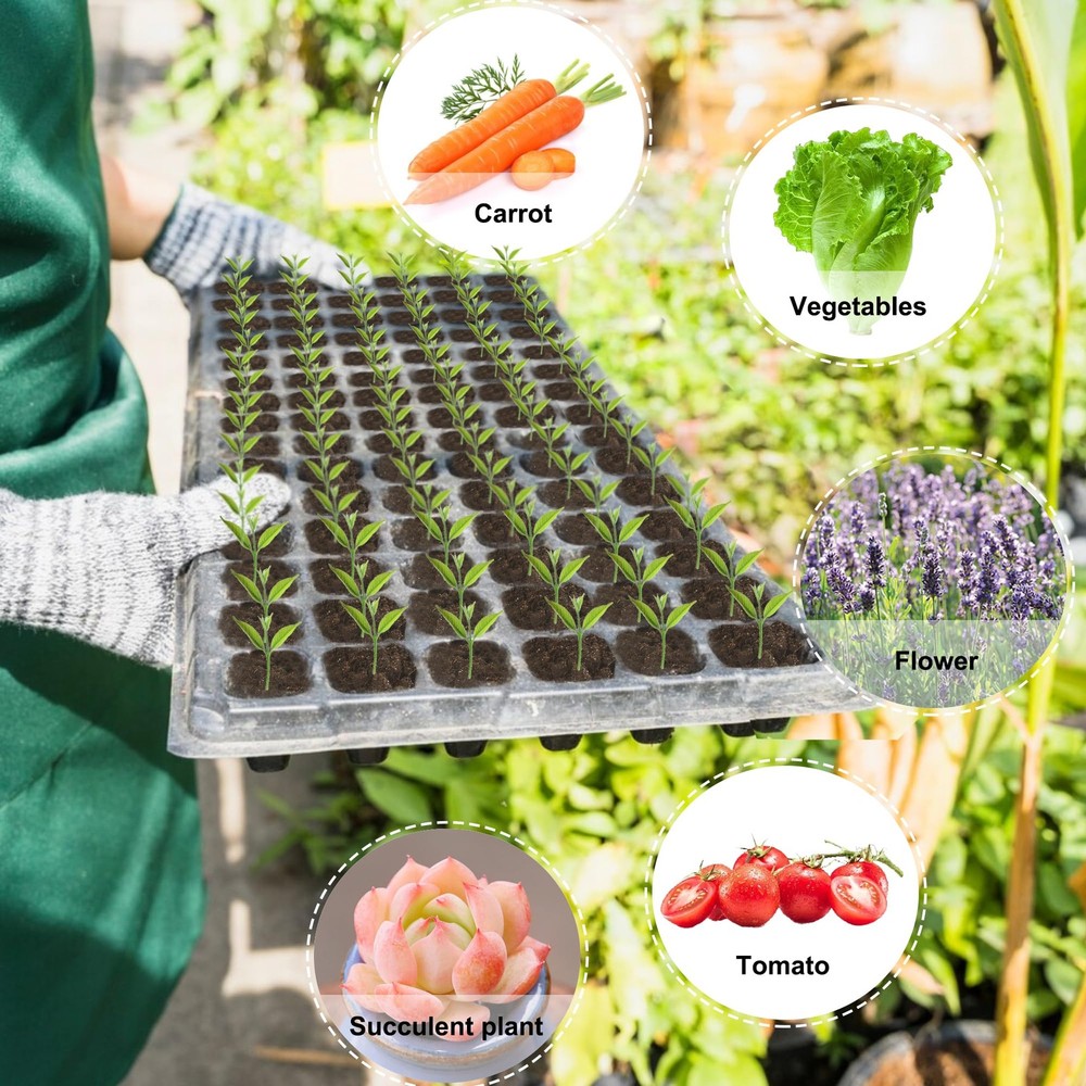 (20Pack) 72-Cell Seed Starter Trays with Dibber, 10 Pack Nursery Starting wit...