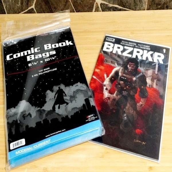 100 Acid-Free Comic Book Bags | Crystal Clear Protection for Current Issues