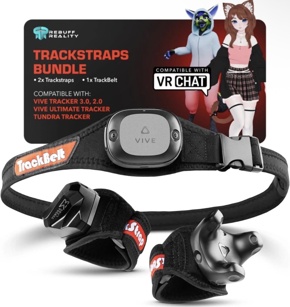 Rebuff Reality Trackstraps for Vive Tracker - Adjustable VR Full Body Tracking S