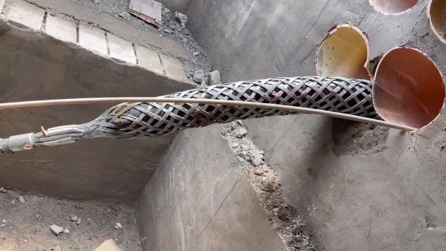 Cable Pulling Grip Mesh, Double Head Wire Puller for Light & Heavy Cables 50-63m