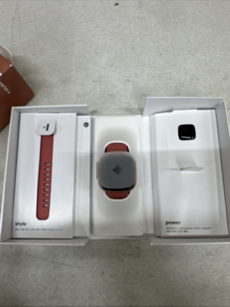 Fitbit Versa 4 Wristband Activity Tracker - Pink Sand/Copper Rose