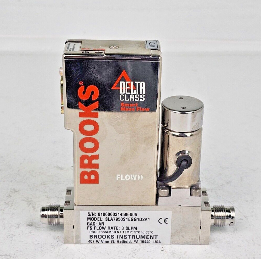 Brooks Instrument mass flow controller MFC SLA7950S1EGG1D2A1 AR 1 SLPM