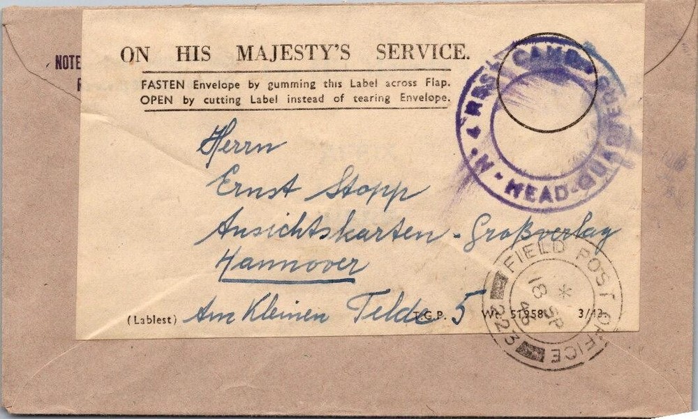 UK 1930s OHMS - J16336