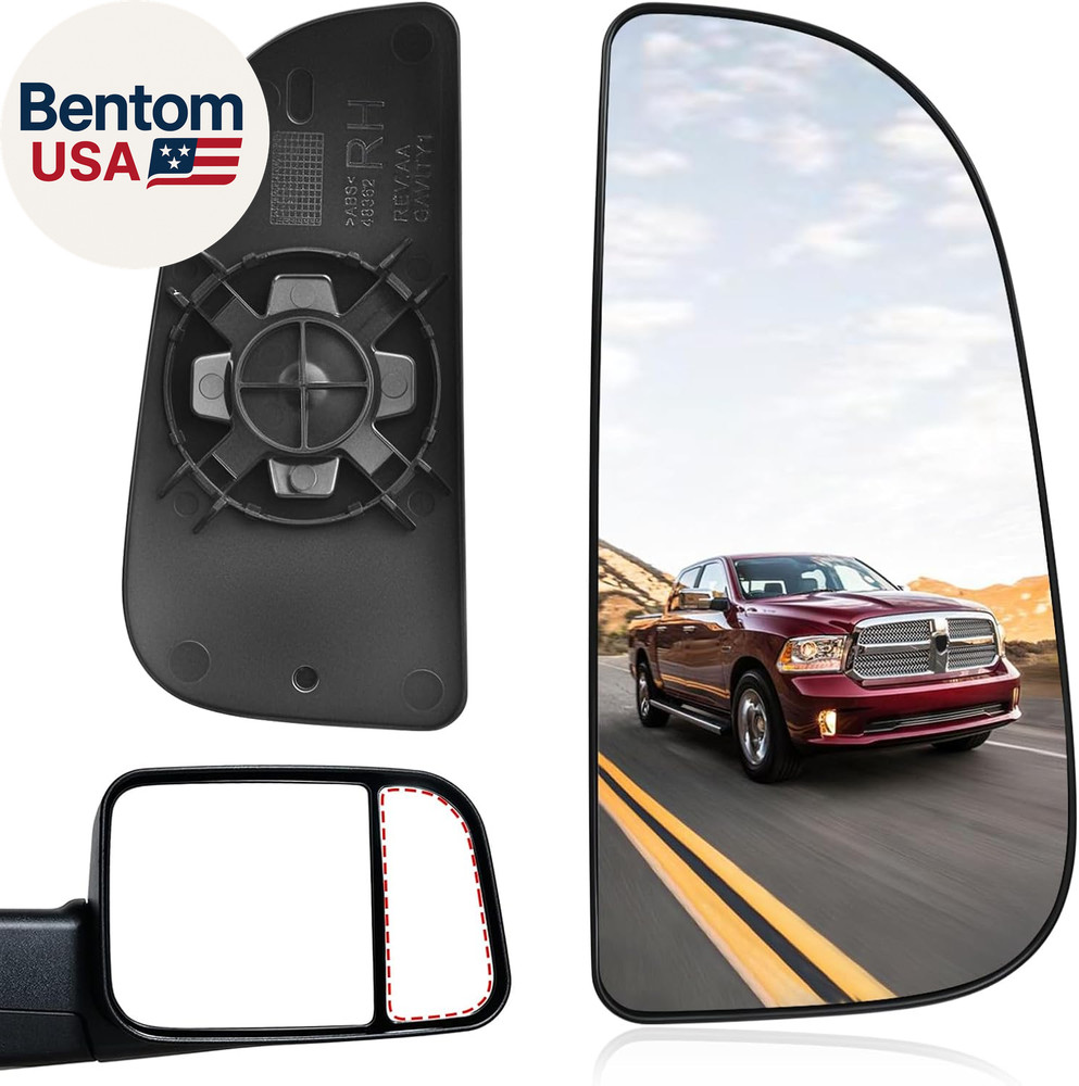 68067730AA Ram Passenger Right Side Lower Mirror Glass Replacement for 2010-2020