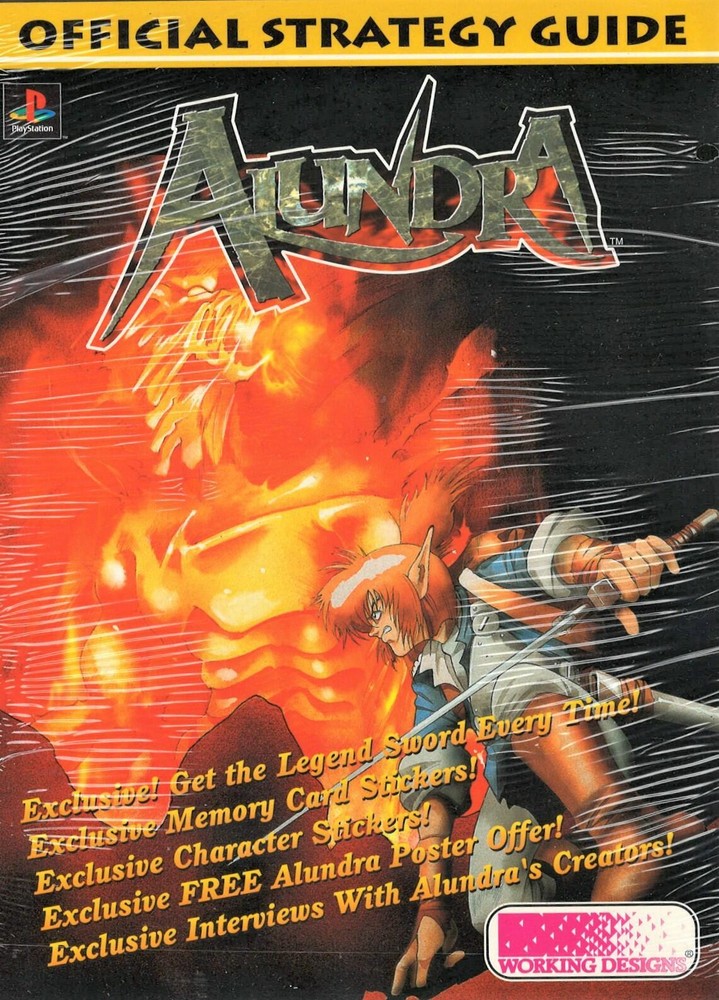 Alundra Official Strategy Guide, Working Designs, New Book