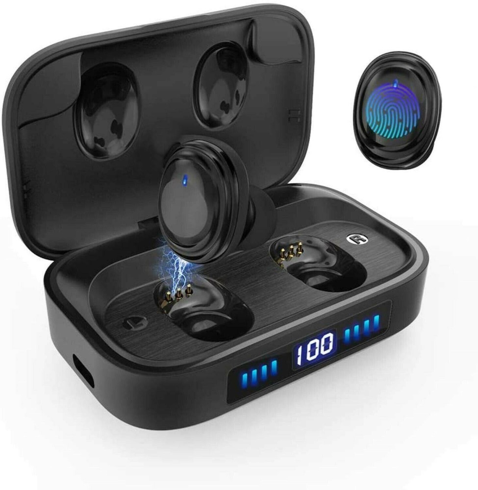 Bluetooth 5.0 Headset Wireless Earbuds Waterproof Headphones for iPhone Samsung