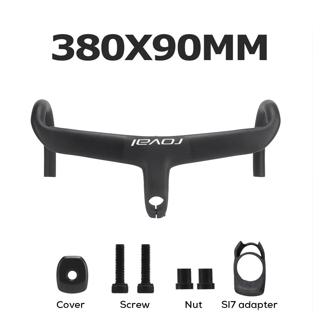 28.6mm Road Bicycle Carbon Integrated Handlebar Full Internal Cable Routing
