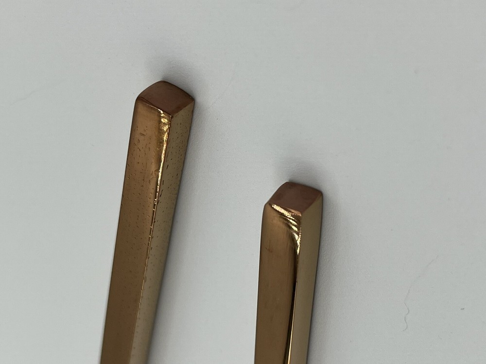 Copper MCM Style Salad Serving 2 Piece Set Long Handle 13"