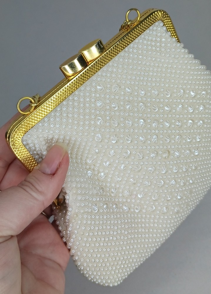 Vintage Beaded Purse RARE Chain Bag Security Quality