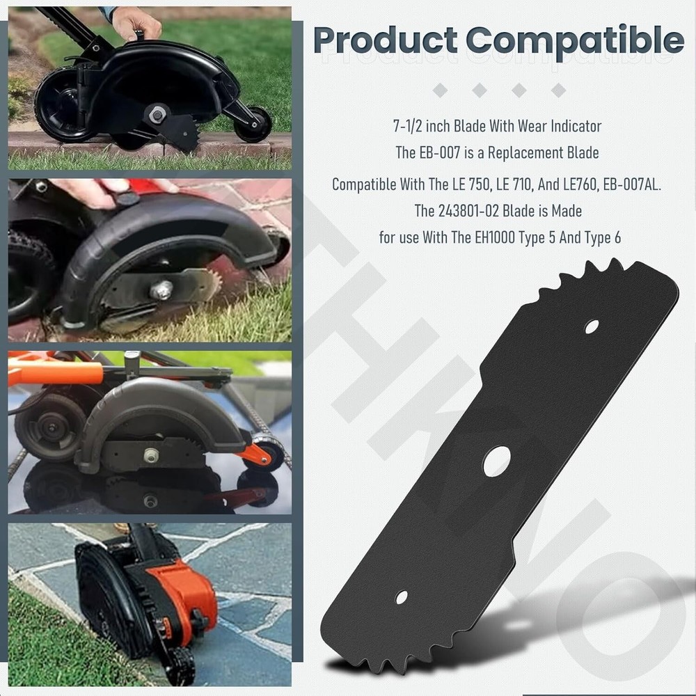 2-Pack EB-007 Edge Hog Heavy-Duty Edger Replacement Blades Compatible