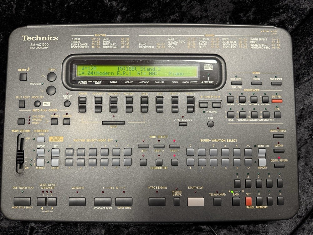 Technics SM-AC1200 MIDI ORCHESTRA Synth Rhythm Vintage Sound Module