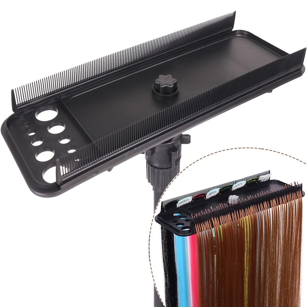 Hair Extension Holder Hanger Braiding Rack Extension Tool Double-Side Teeth E...