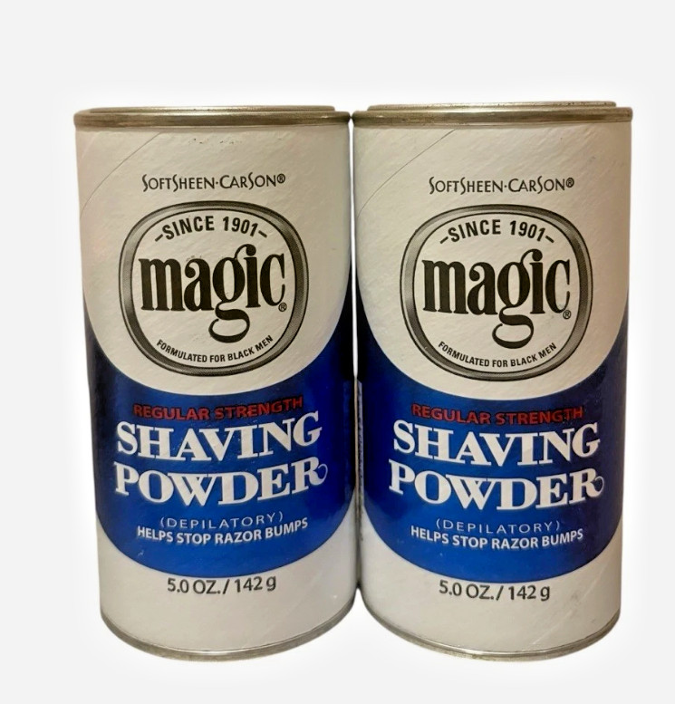 2 Pack Softsheen-Carson Magic Shave Regular Strength Shaving Powder, 5 oz