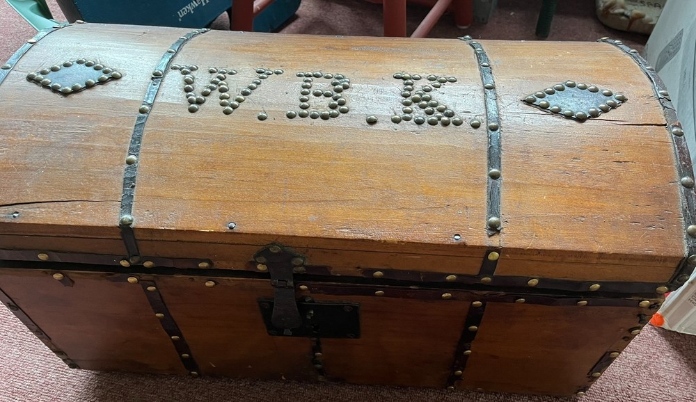1920's Antique Wooden Trunk