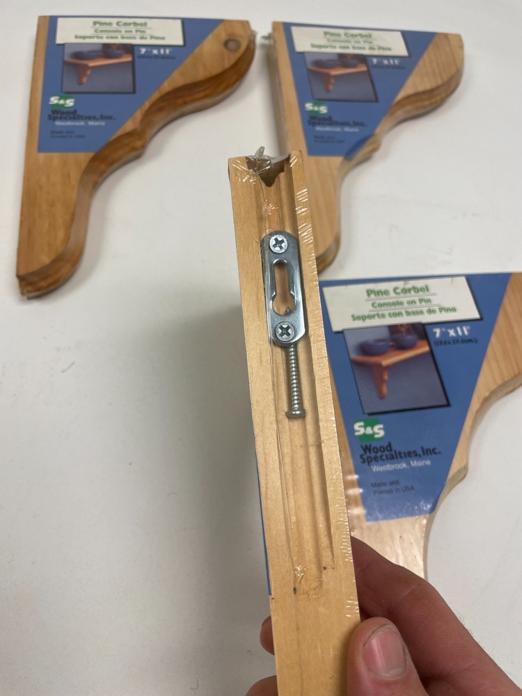 Pine Corbels 7"x11" Solid Wood Set Of 4