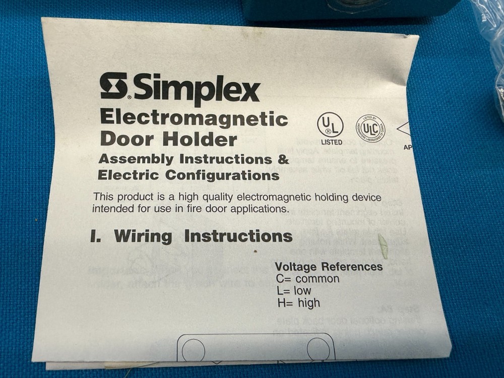 Simplex 2088-9609 Chrome 24VDC Surface Mount Door Holder 185-145
