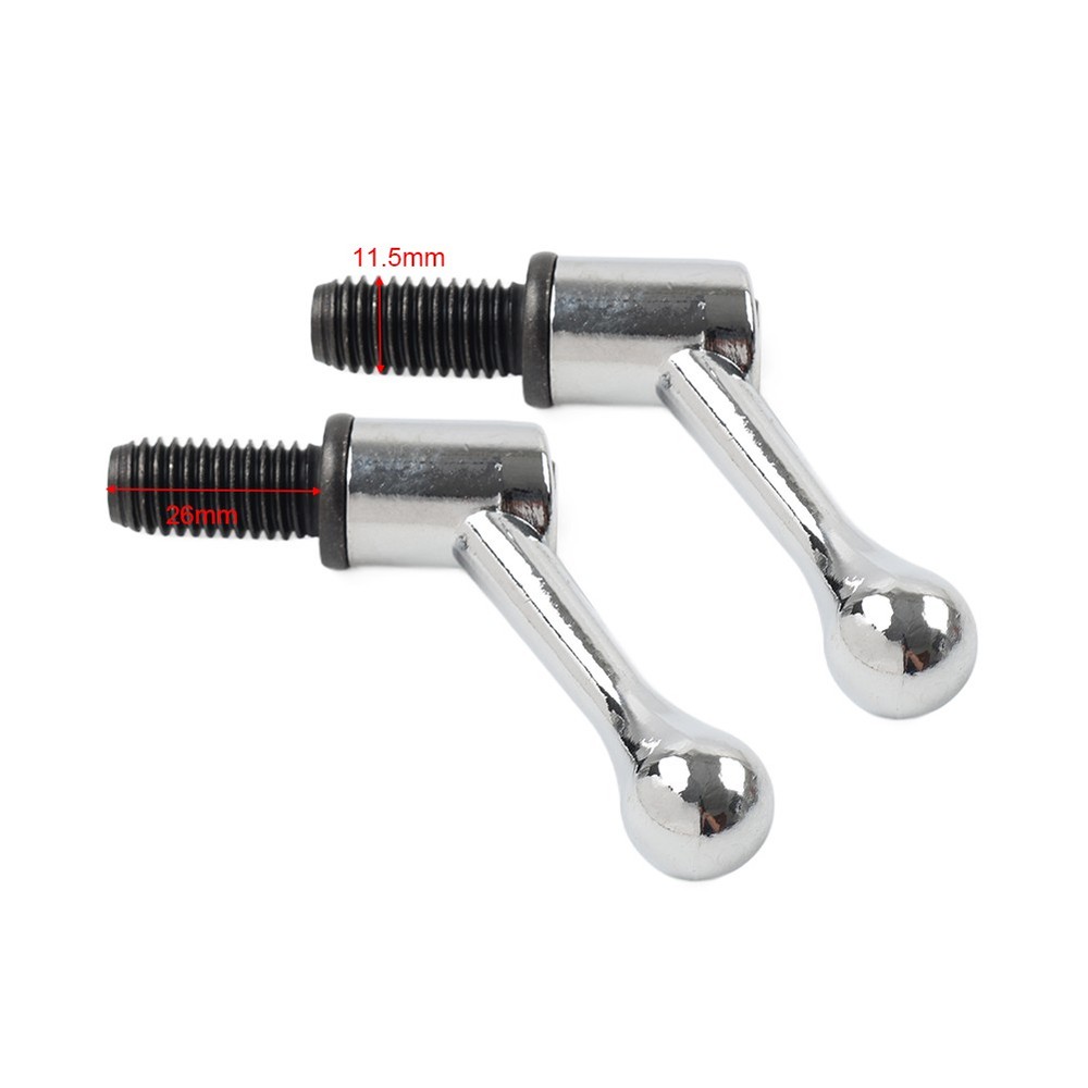 2pcs Table Lock Handle M12 Thread Set Fit for Bridgeport Milling Machine Silver