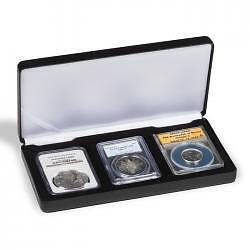 Lighthouse Black Leatherette Slab Box - 3 Slab
