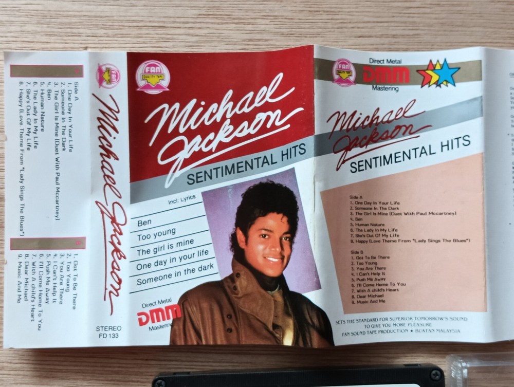 MICHAEL JACKSON Sentimental Hits - Rare Malaysia Cassette