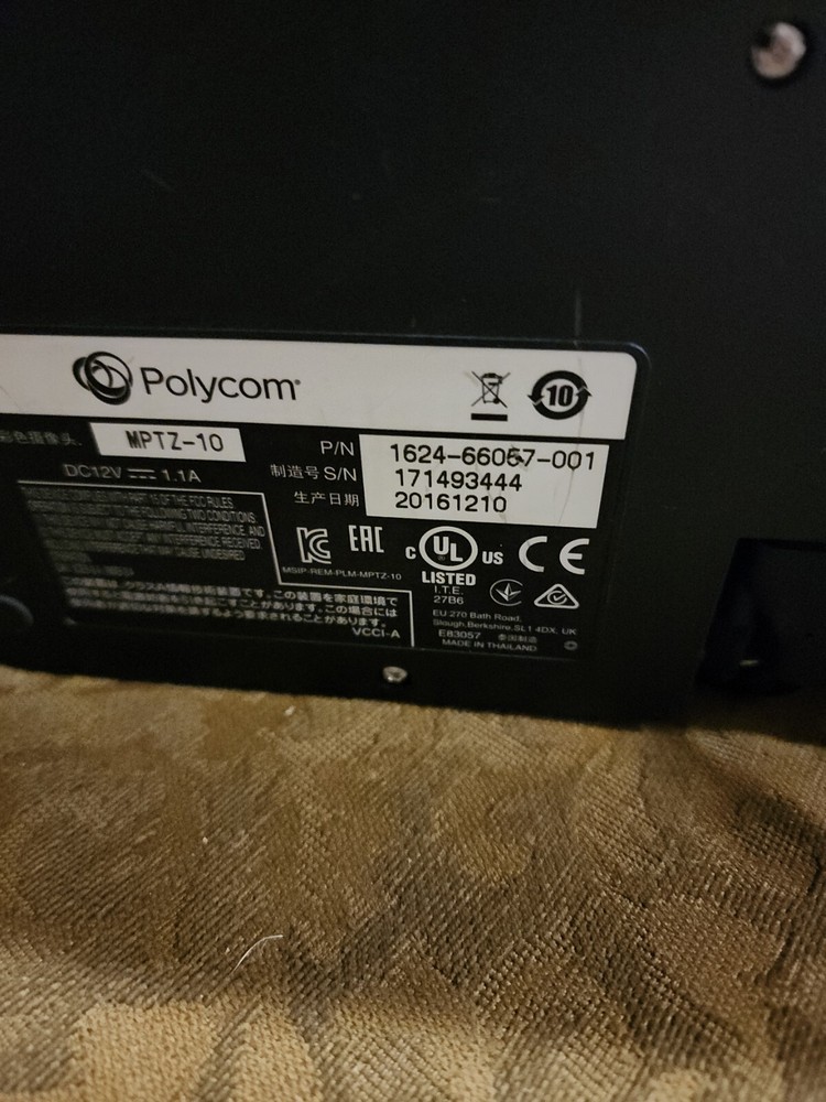 Polycom MPTZ-10 Eagle Eye IV - Professional Conference Camera RC4-CE CAMERA END