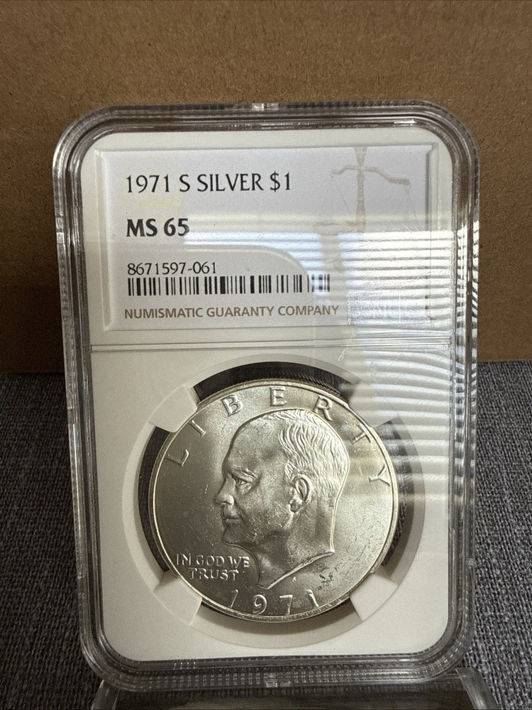 1971-S Silver Eisenhower Dollar Ike $1 NGC MS65
