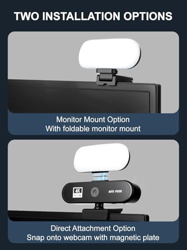 Video Conference Lighting & Computer Light – USB LED Panel for Laptop & Black