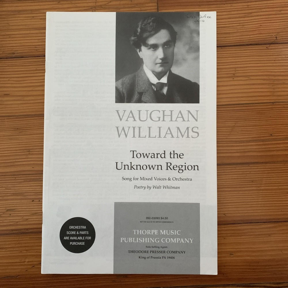 vaughan williams, ralph: toward the unknown region