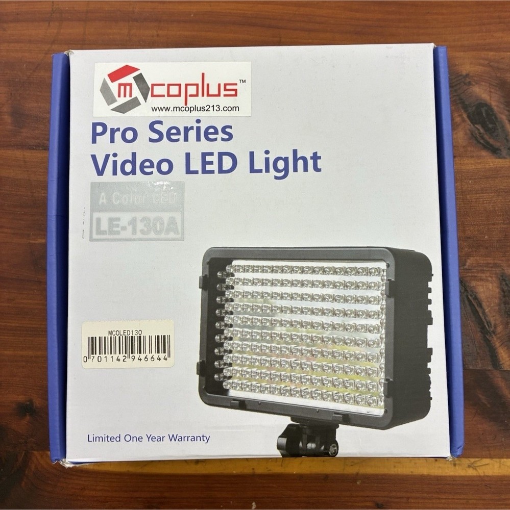 MCOPLUS Pro Series LED Video Light LE‑130A Portable Camera Panel