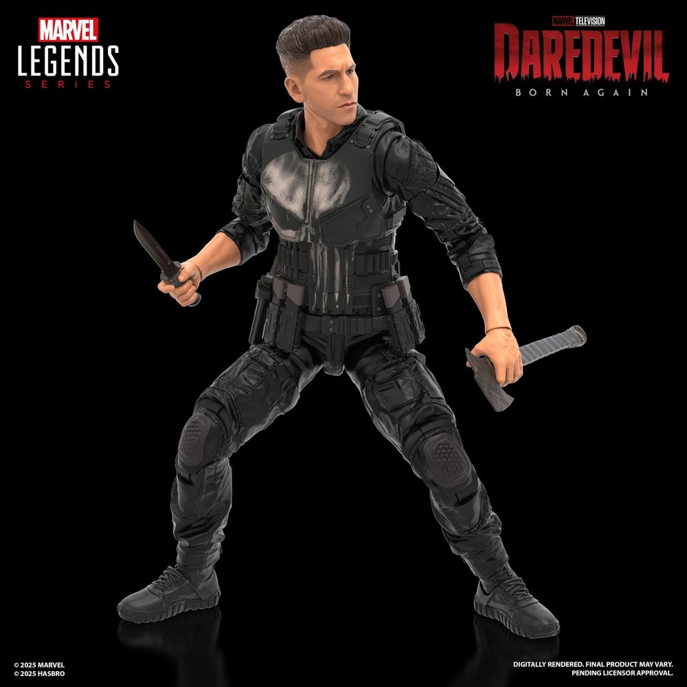 Marvel Legends Series Daredevil: Born Again Punisher 6 inches, Black