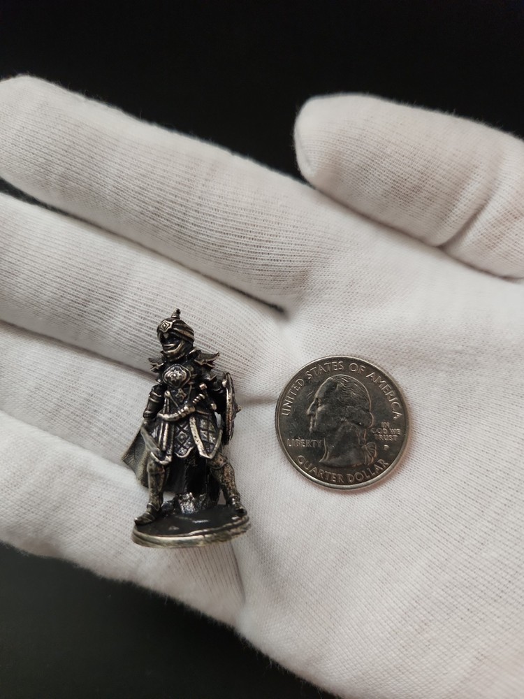 Solid Metal Arabian Warrior Miniature Figure, Heavy, Sturdy, and Durable