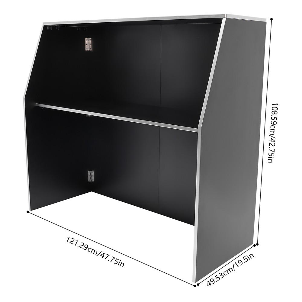 Rectangular Bar Cabinet Foldable Event Bar Portable Bar Cabinet Freestanding