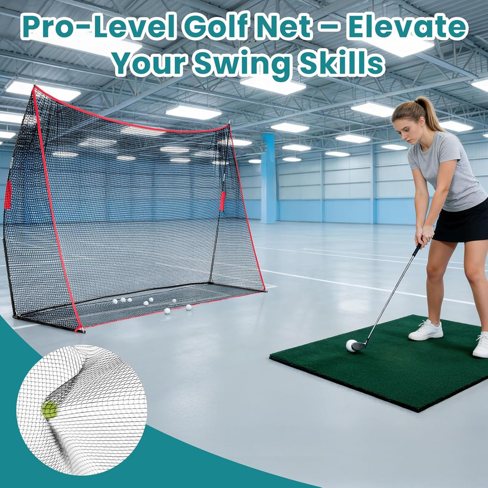 Golf Nets for Backyard, 10X7 Ft Golf Practice Net with Frame, Outdoor & Indoor D