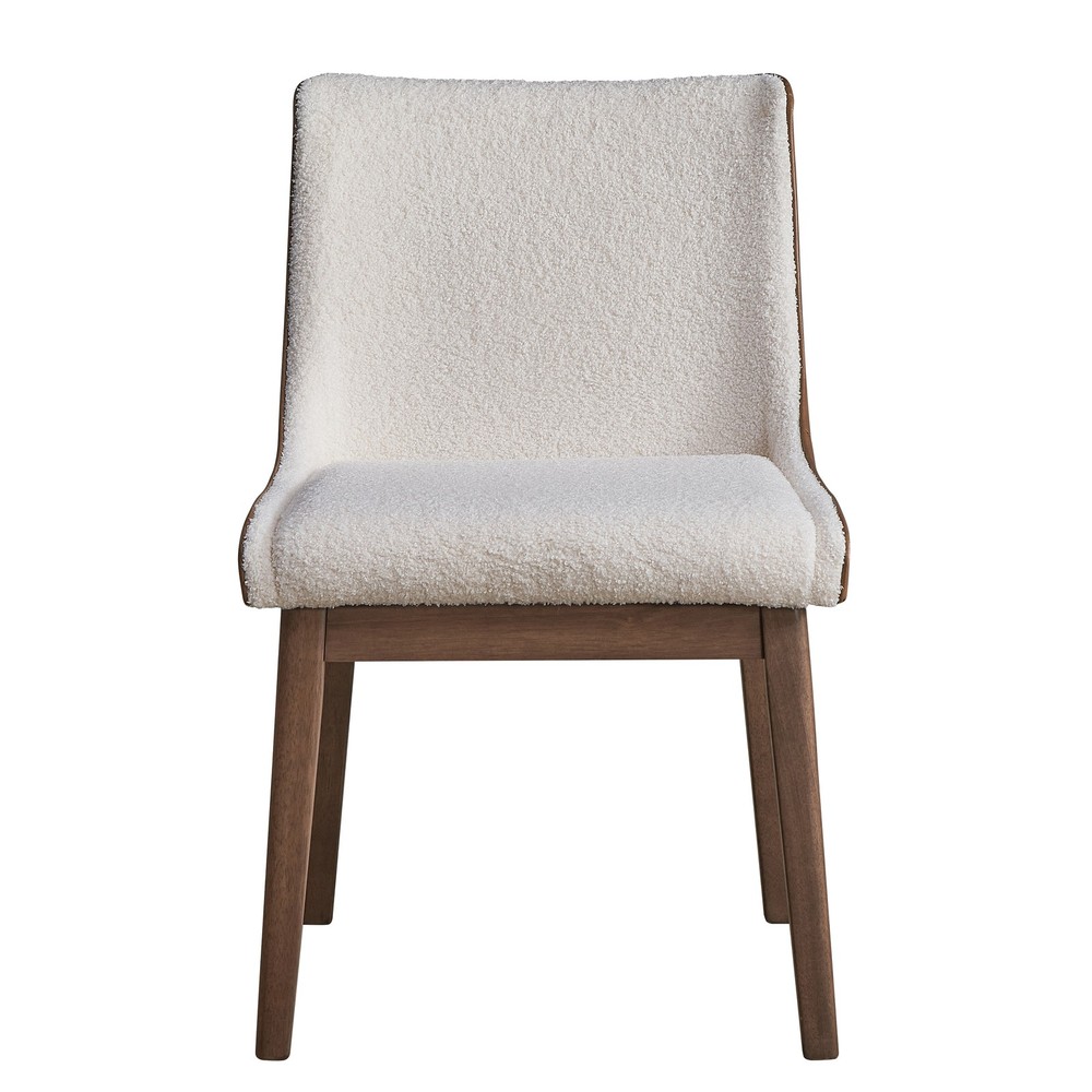 White and Brown Side Chair
