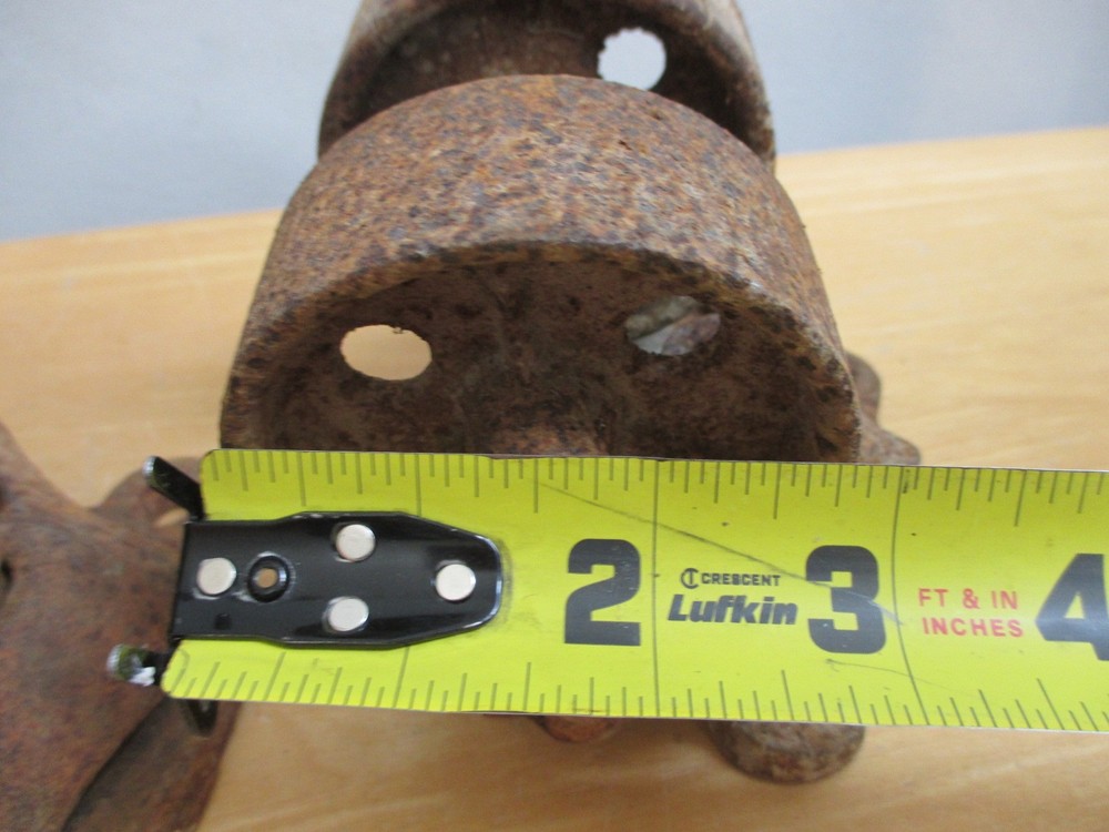 2 Cast Iron Hercules Double 3” Casters *Rusty* 2A
