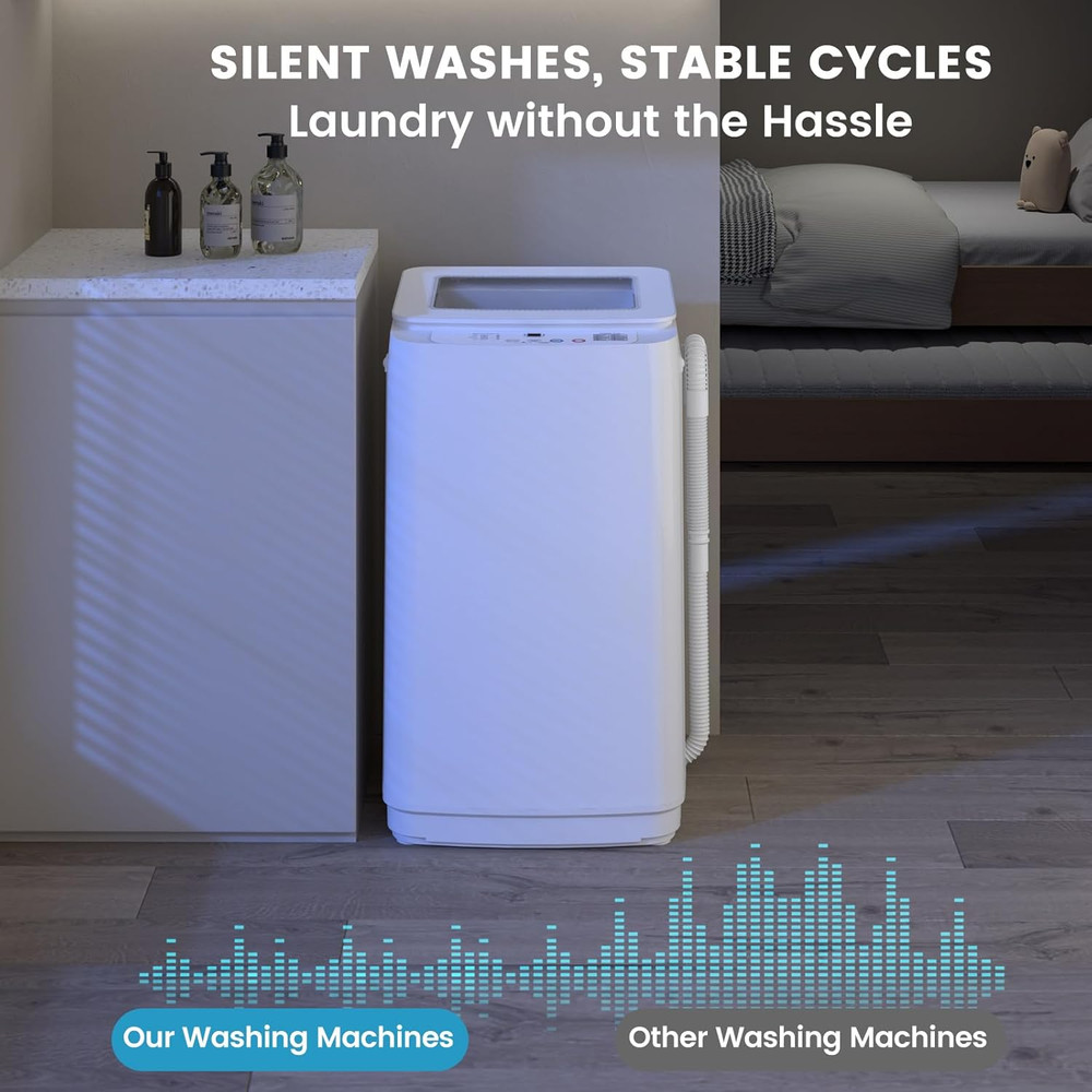 14 Lbs Portable Washing Machine, Fully Automatic Portable Washer with 10 Program