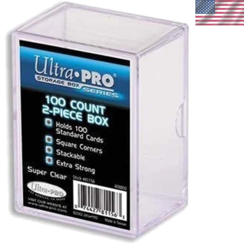 Stackable 2-Piece Card Box for 100 Standard Size Cards - Magnetic Closure