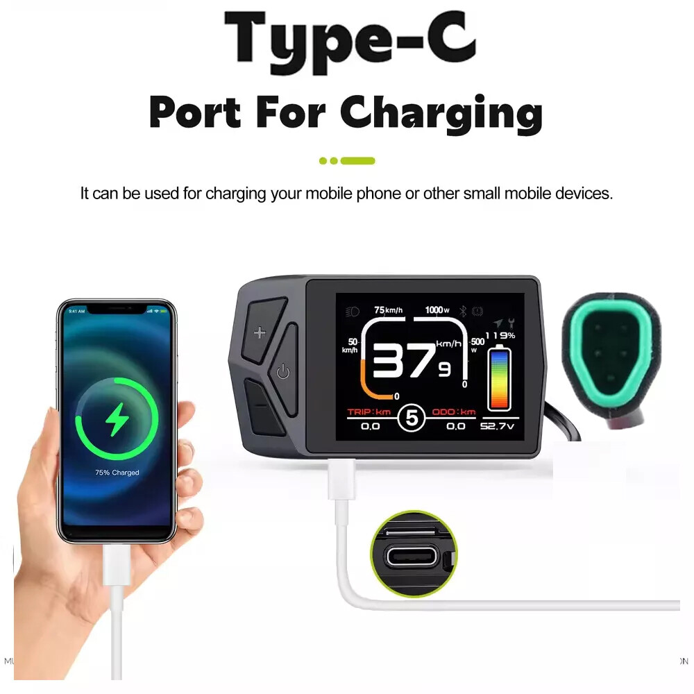 EKD01 Display CAN Protocol Bluetooth For Bafang Mid Motor BBS01 BBS02 BBS-HD