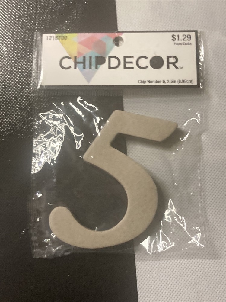 Chipdecor Chip Number 5 - 3.5” (8.89cm)