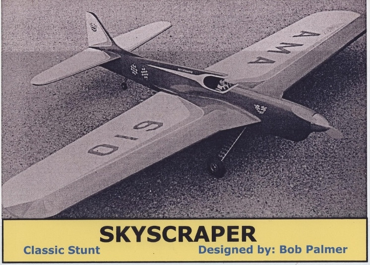 Model Airplane Plans (UC): SKYSCRAPER Classic Palmer 60" UC Stunt for .45 Engine