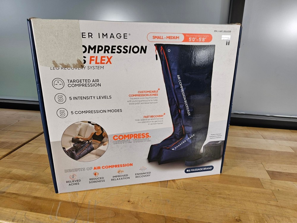 Small / Medium Sharper Image Powerboost Air Compression Boots Leg Massager Teens