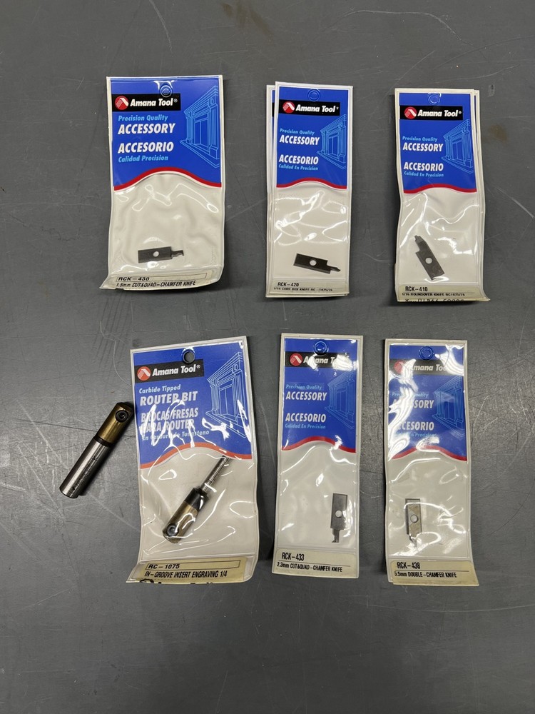 Amana Tool Groove Insert Engraving Set