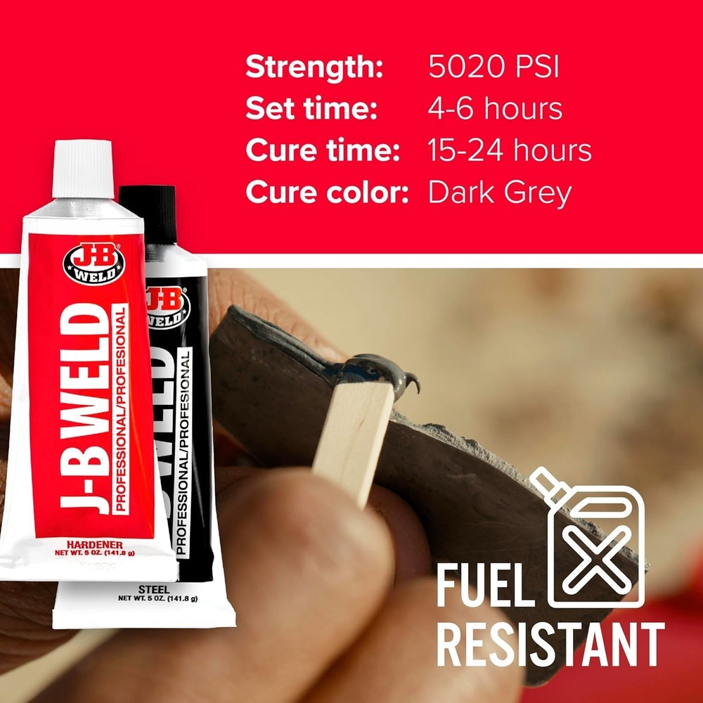 Professional 10 oz Steel Reinforced Epoxy Paste - Strong Waterproof Adhesive
