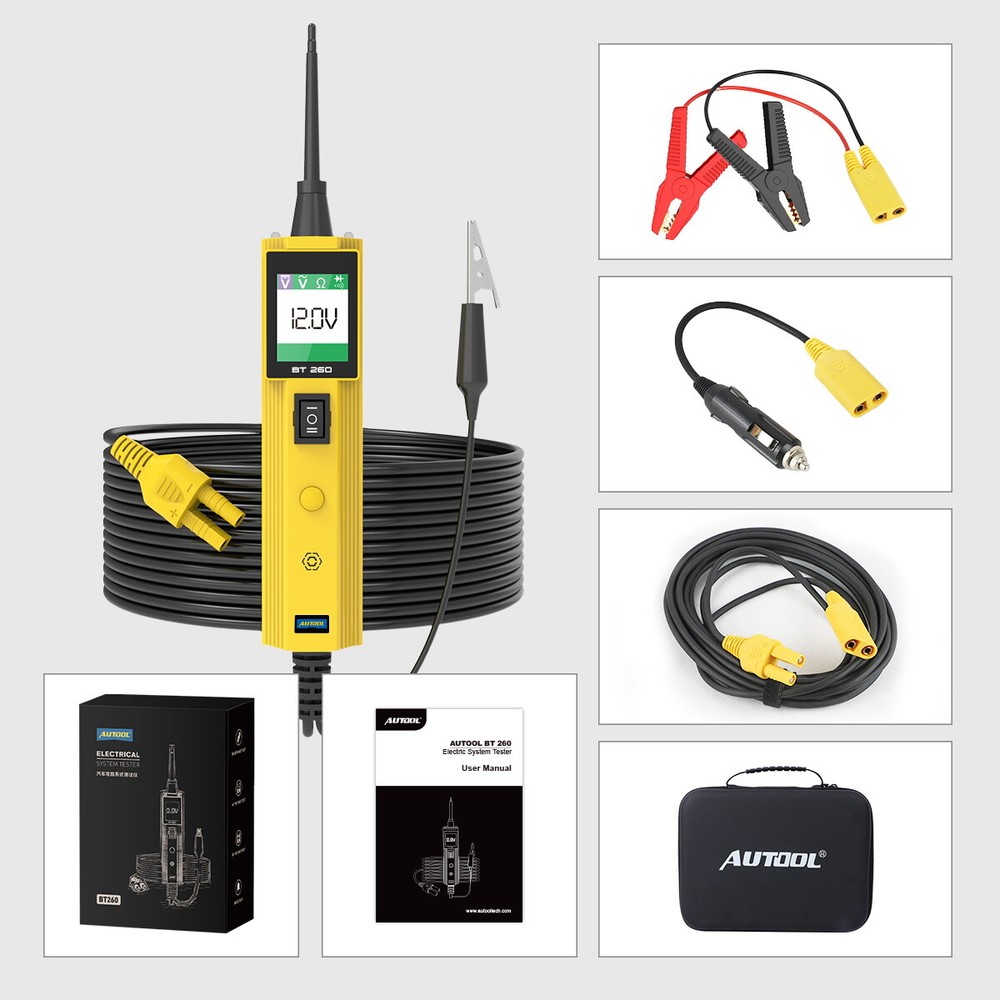 Electrical 24V 12V Car Circuit Tester Probe Kit DC AC Diode Alternator Analyzer