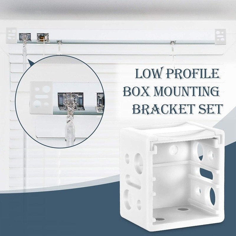 White Blind Brackets 6 Pack Plastic Mounting Hardware Easy Install