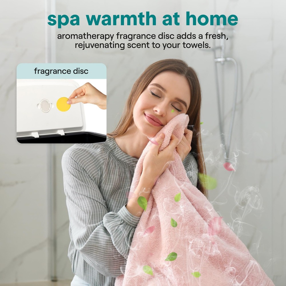 SereneLife Rectangular Towel Warmer Bucket – 20L Large Capacity - Black