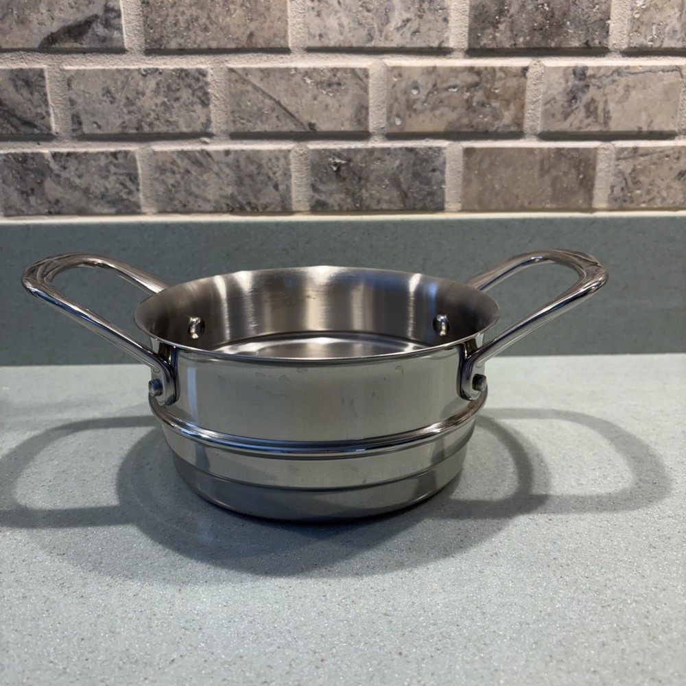 Stainless steel steamer insert or double boiler insert.